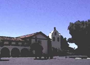 Mission Santa Ines, Digitally Stylized